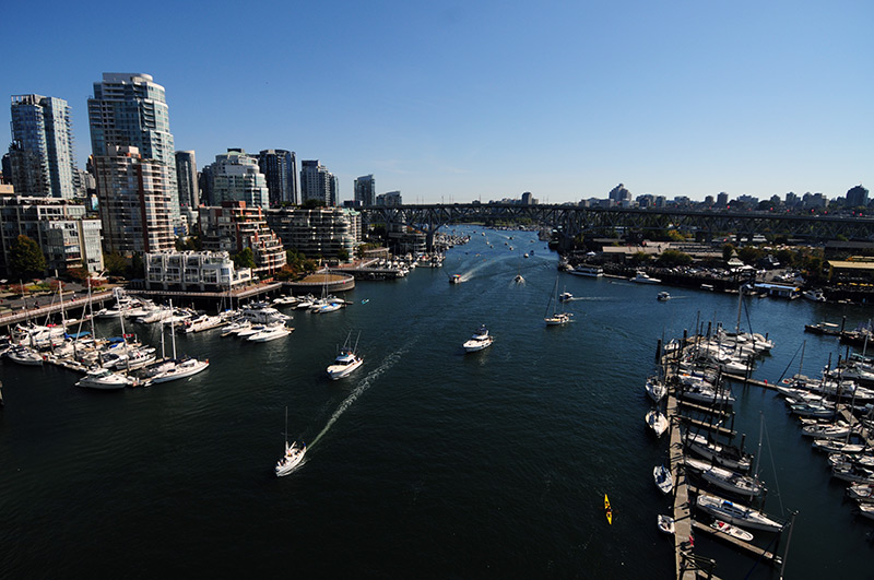 Looking towards Granville Island and Yaletown